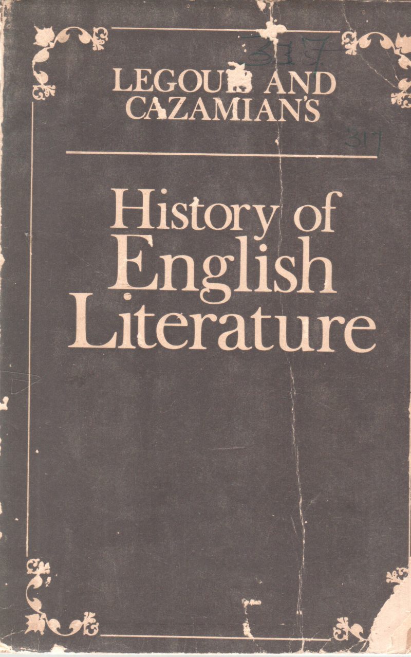 HISTORY OF ENGLISH LITERATURE BY EMILE LEGOUS