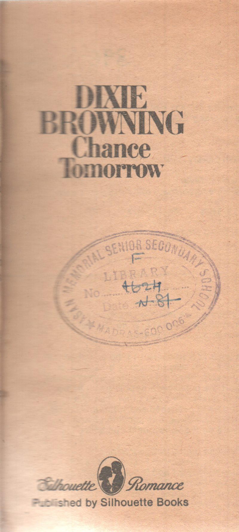 CHANCE TOMORROW BY DIXIE BROWNING