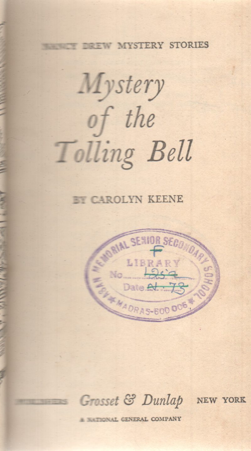 MYSTERY OF THE TOLLING BELL BY CAROLYN BELL