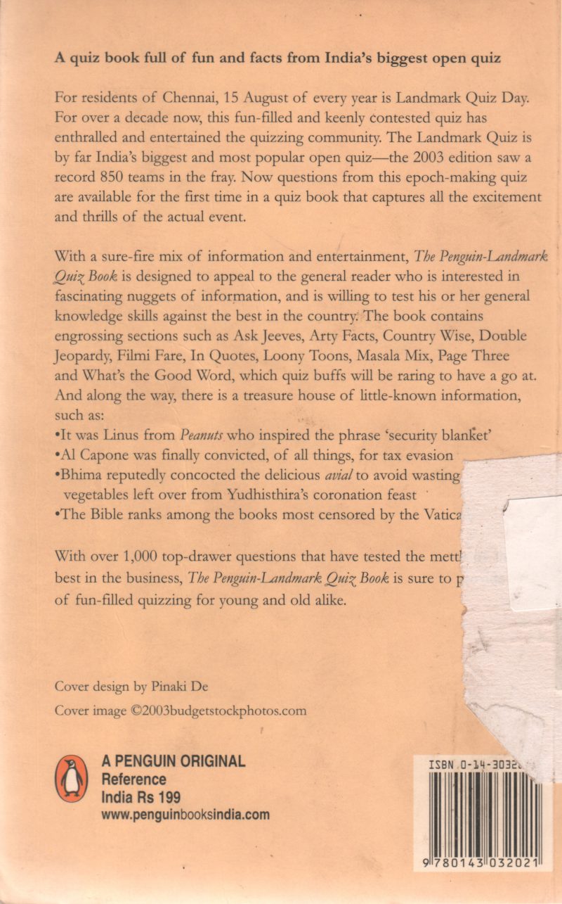 THE PENGUIN LANDMARK QUIZ BOOK BY GAUTAM PADMANABHAN - Image 2
