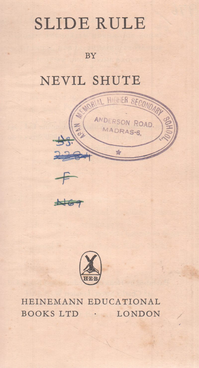 SLIDE RULE BY NEVIL SHUTE