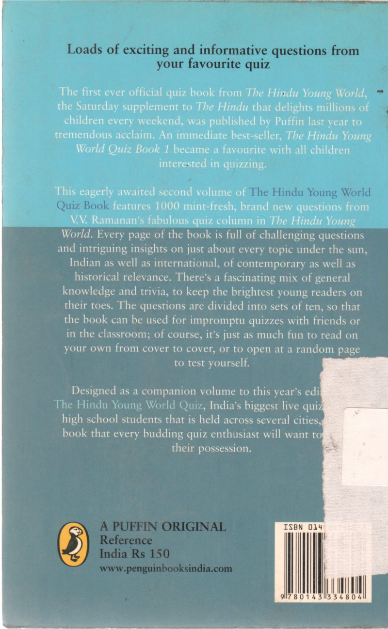 THE HINDU YOUNG WORLD QUIZ BOOK 2 BY V.V. RAMANAN - Image 2