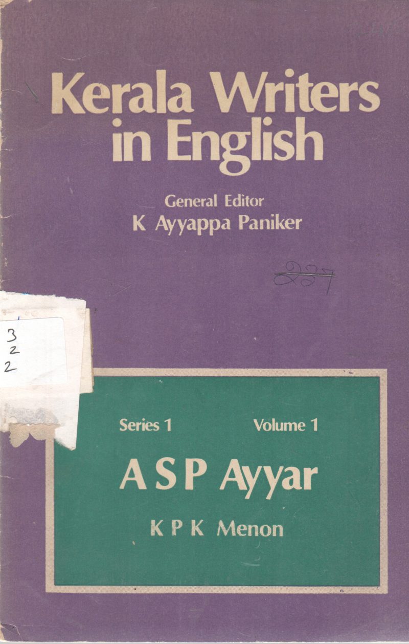 KERALA WRITERS IN ENGLISH BY K P K MENON