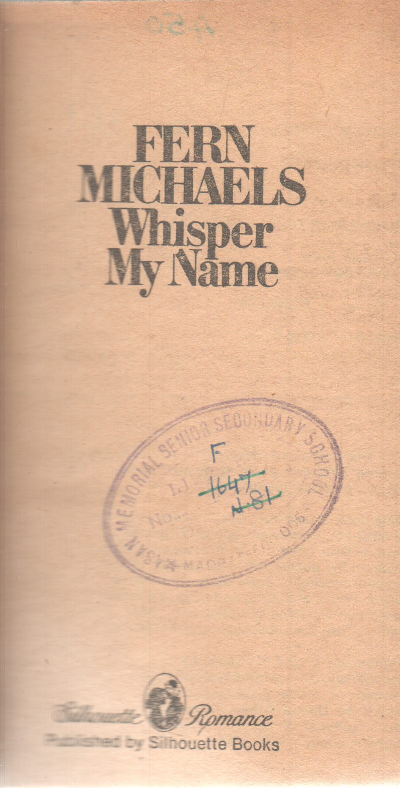 WHISPER MY NAME BY FERN MICHAELS