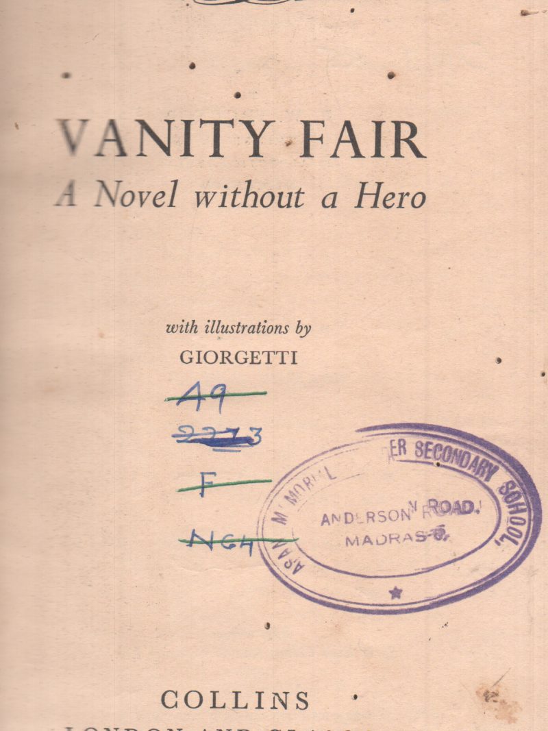 VANITY FAIR BY W.M. THACKERAY