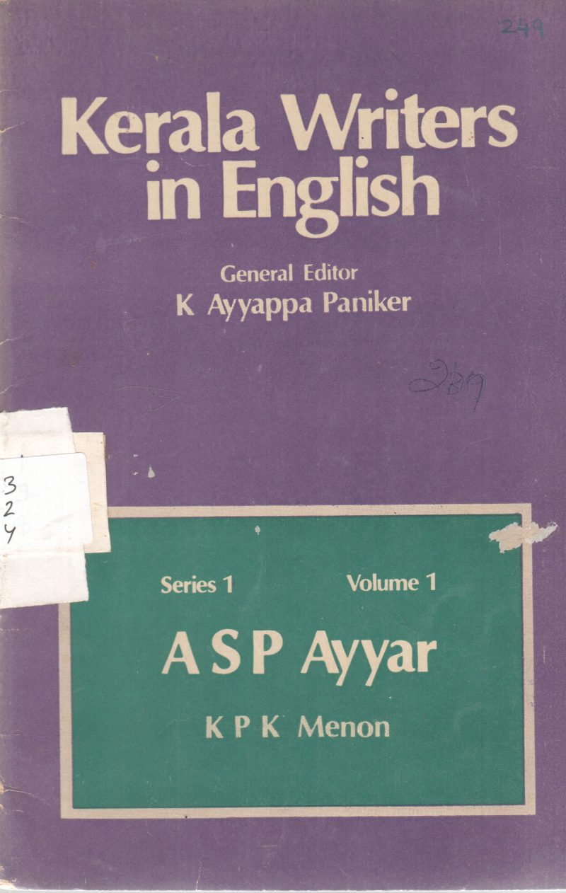 KERALA WRITERS IN ENGLISH BY K P K MENON