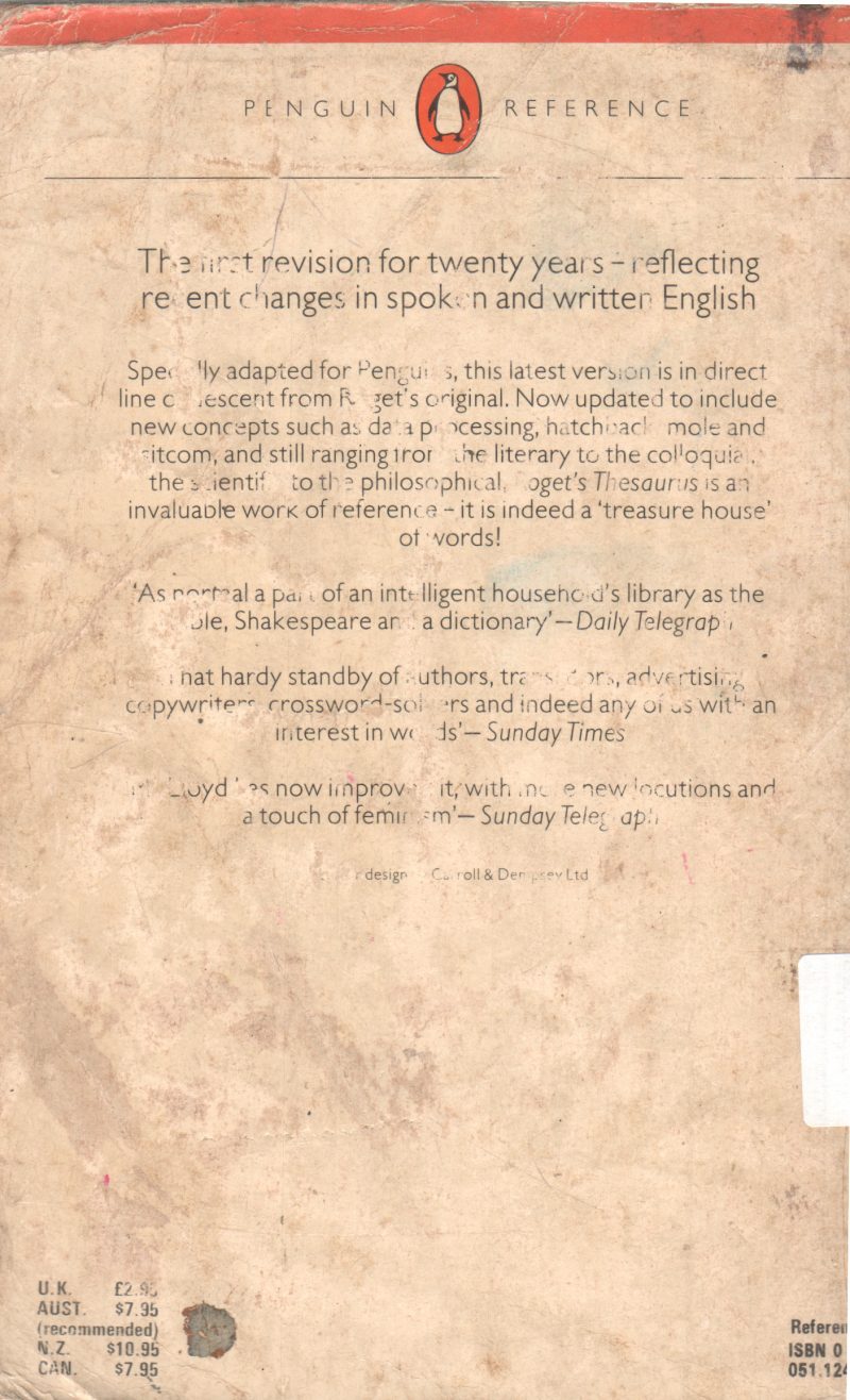 ROGET'S THESAURUS BY SUSAN M. LLOYD - Image 2