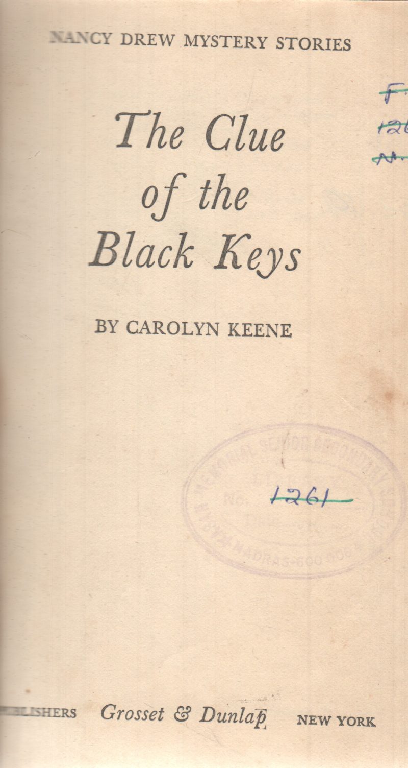 THE CLUE OF THE BLACK KEYS BY CAROLYN KEENE