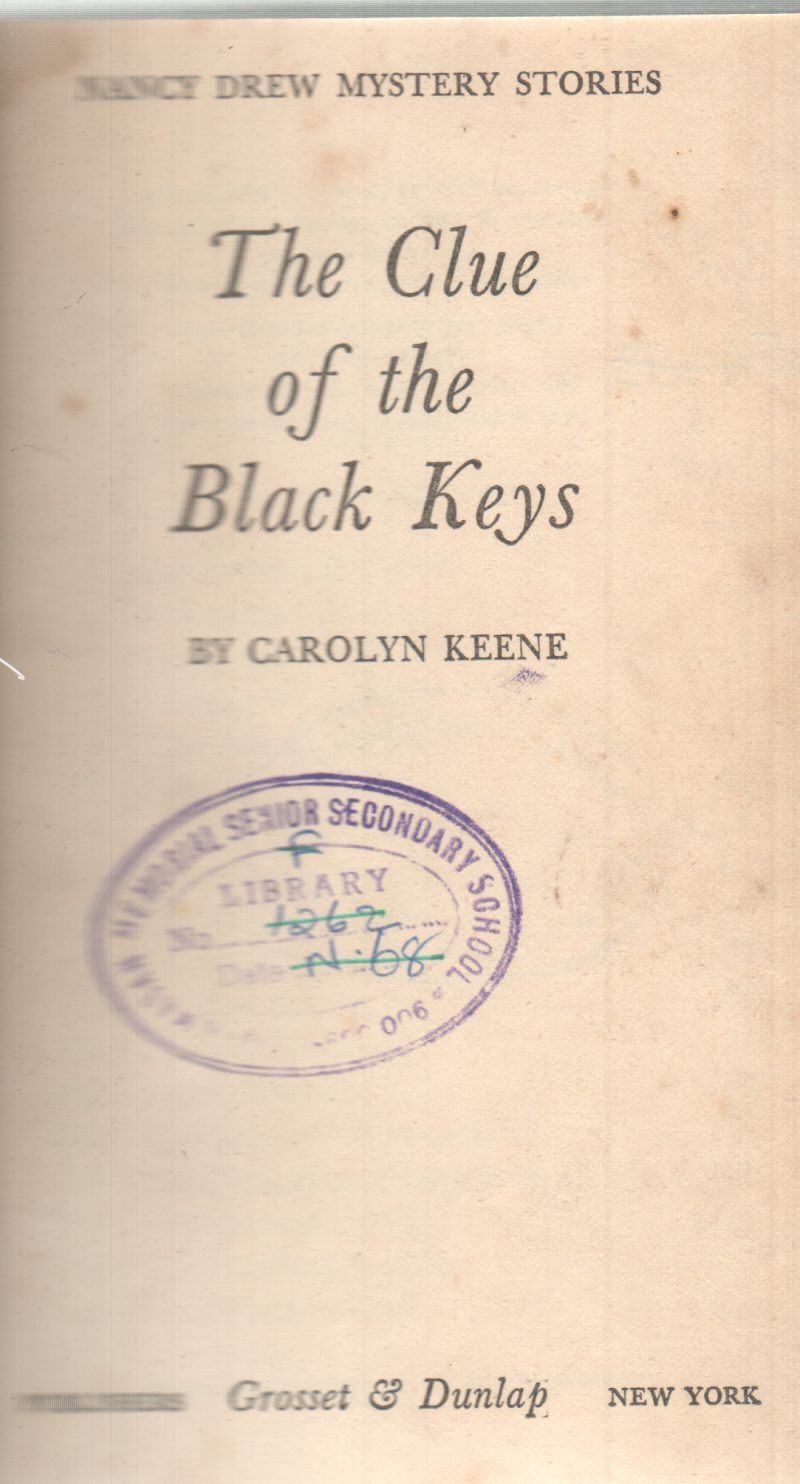 THE CLUE OF THE BLACK KEYS BY CAROLYN KEENE