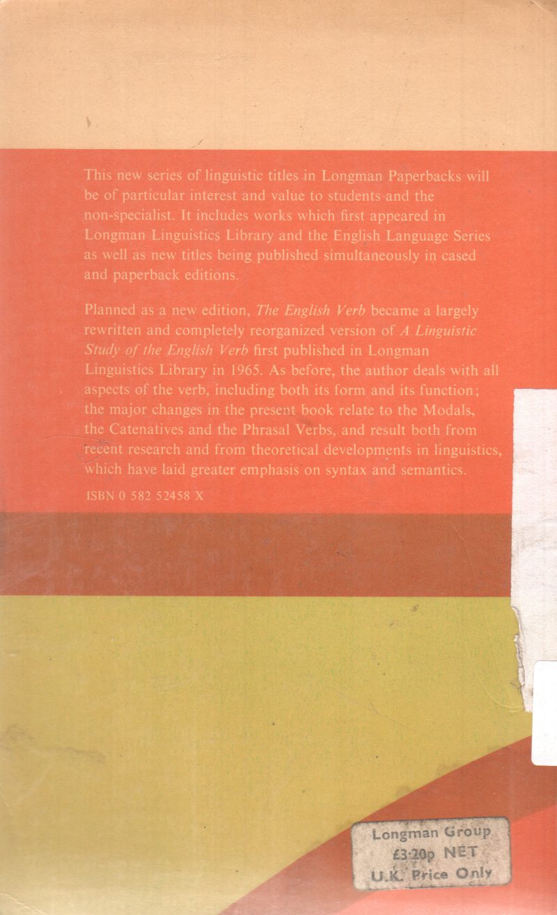THE ENGLISH VERB BY F.R. PALMER - Image 2