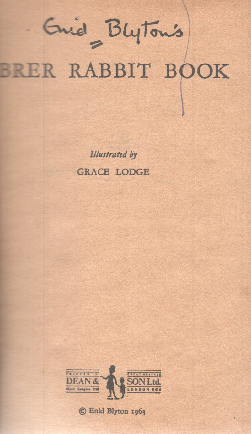 BRER RABBIT BOOK
