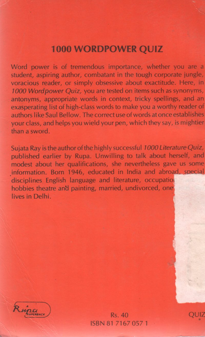 1000 WORDPOWER QUIZ BY SUJATA RAY - Image 2