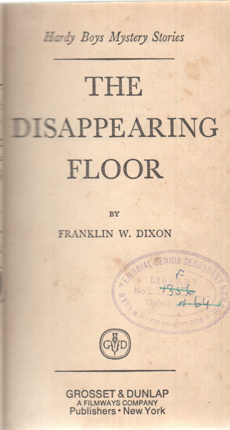 THE DISAPPEARING FLOOR BY FRANKLIN W. DIXON
