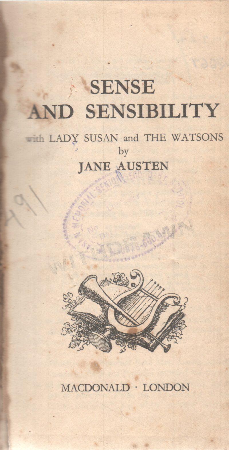 SENSE AND SENSIBILITY BY JANE AUSTEN