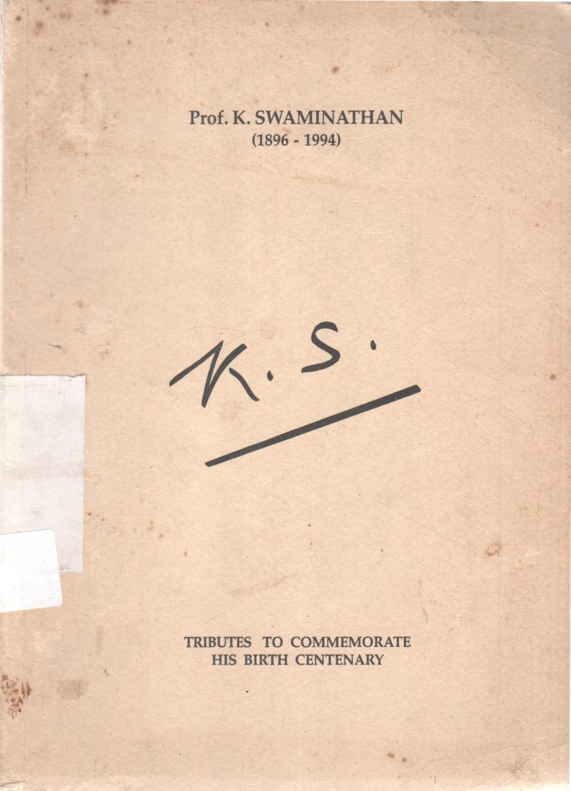K.S. BY K. SWAMINATHAN