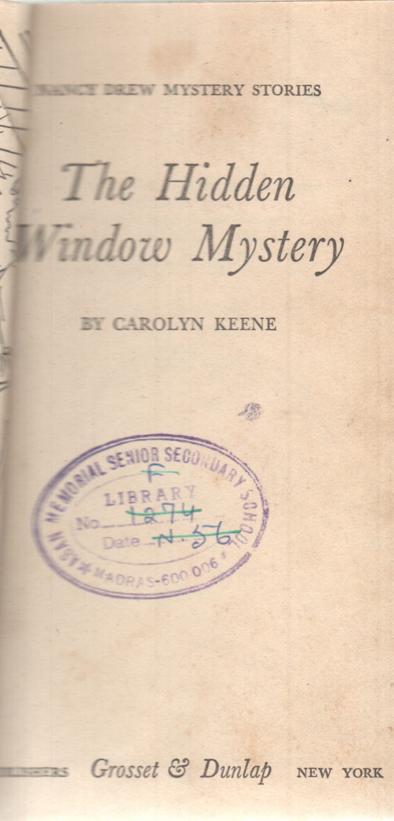 THE HIDDEN WINDOW MYSTERY BY CAROLYN KEENE