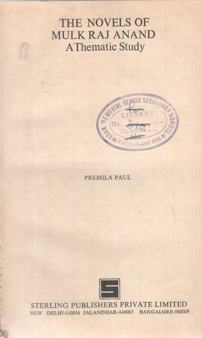 A THEMATIC STUDY BY PREMILA PAUL