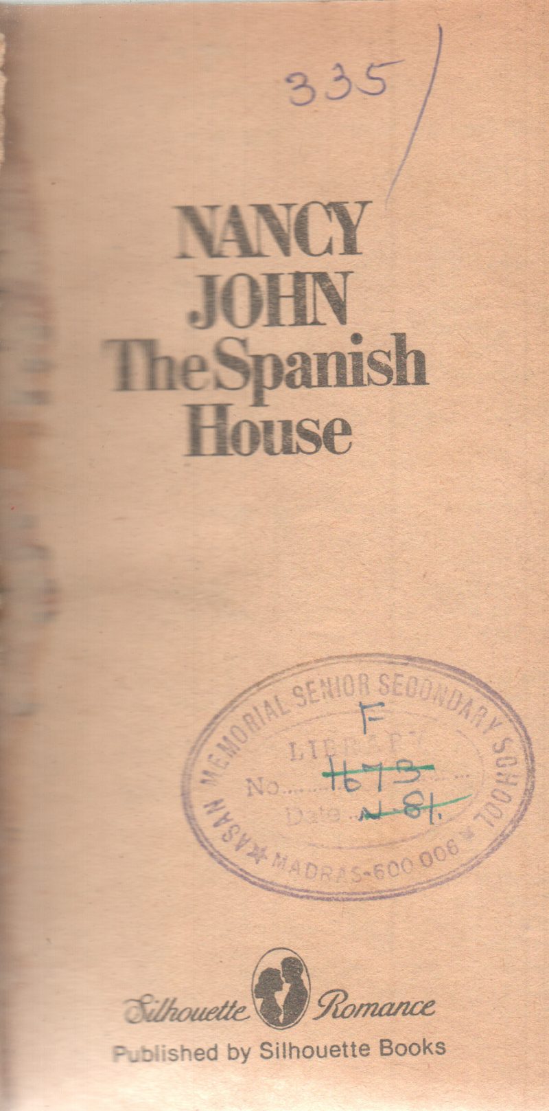 THE SPANISH HOUSE BY NANCY JOHN