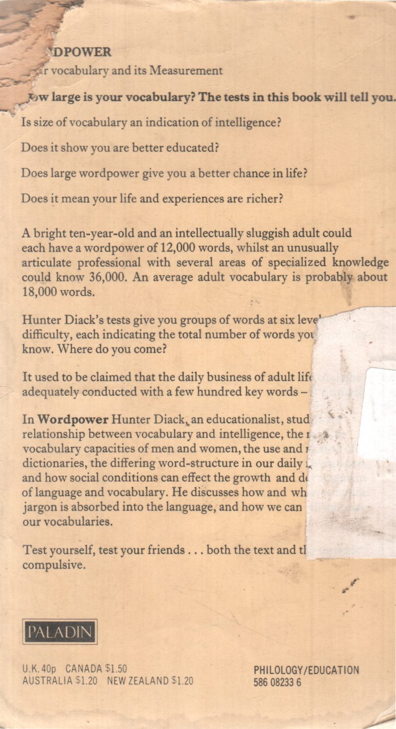 TEST YOUR OWN WORDPOWER BY HUNTER DIACK - Image 2