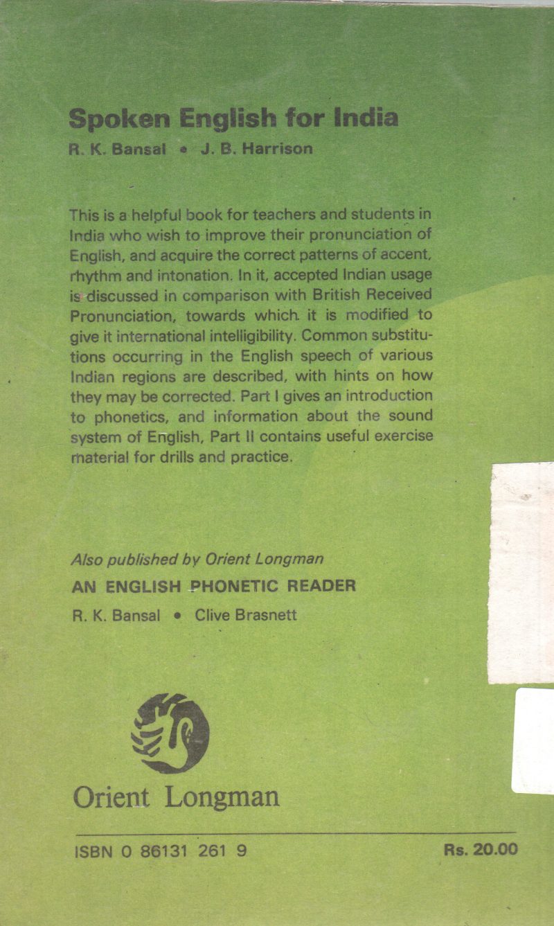 SPOKEN ENGLISH FOR INDIA BY R K BANSAL - Image 2