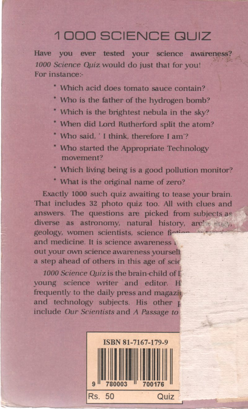 1000 SCIENCE QUIZ BY DILIP M. SALWI - Image 2