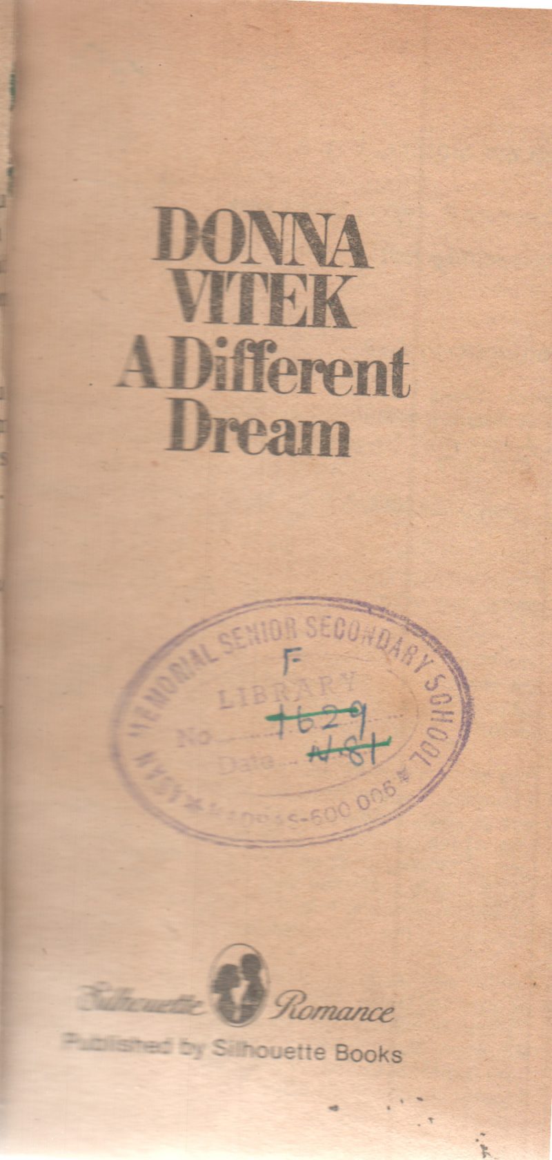 A DIFFERENT DREAM BY DONNA VITEK