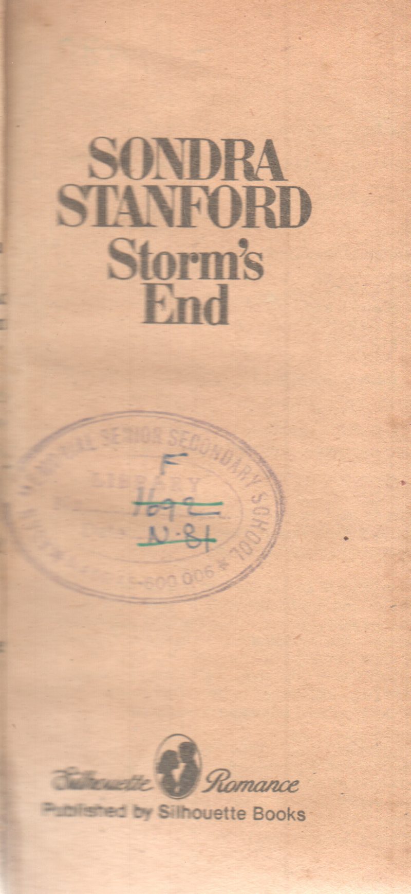 STORM'S END BY SONDRA STANFORD