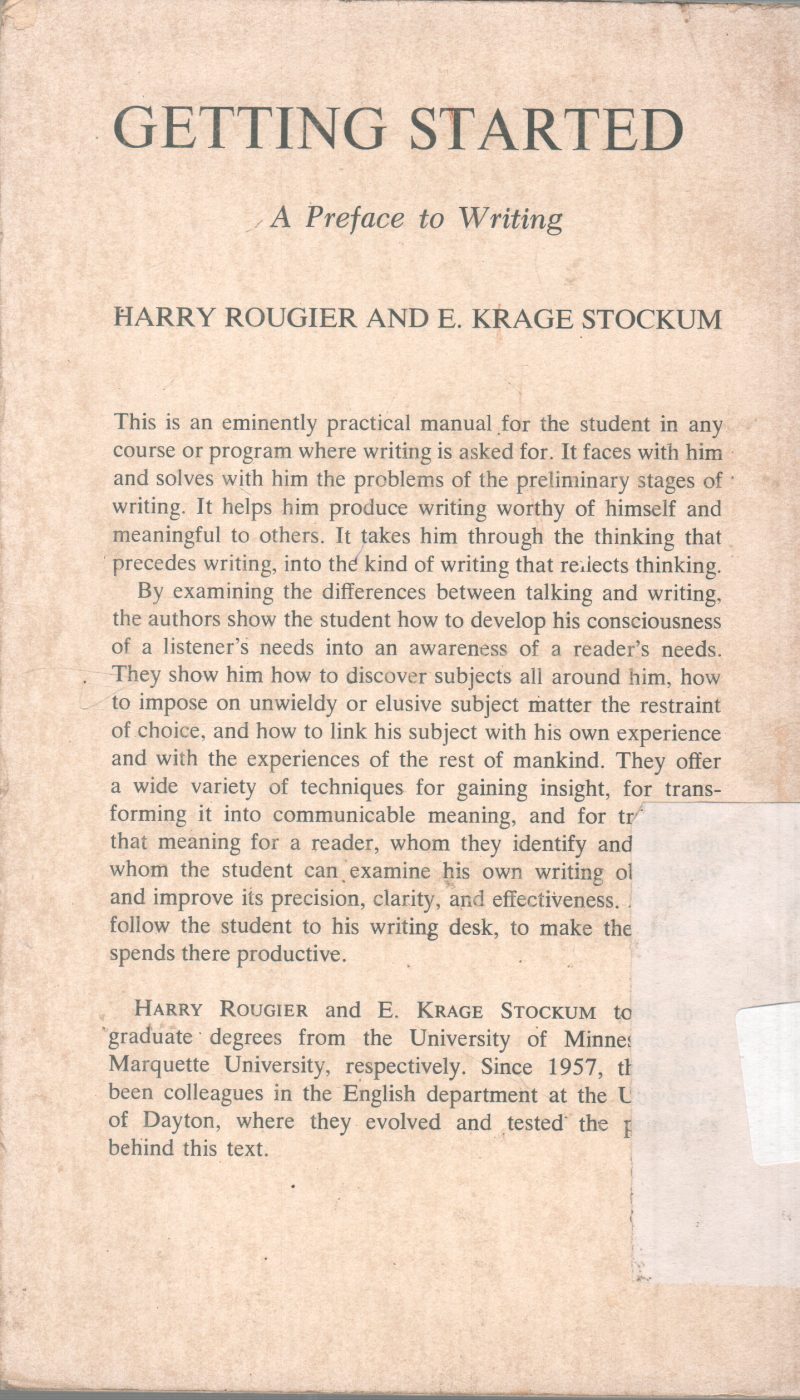 GETTING STARTED FACE TO WRITING BY HARRY ROUGIER - Image 2