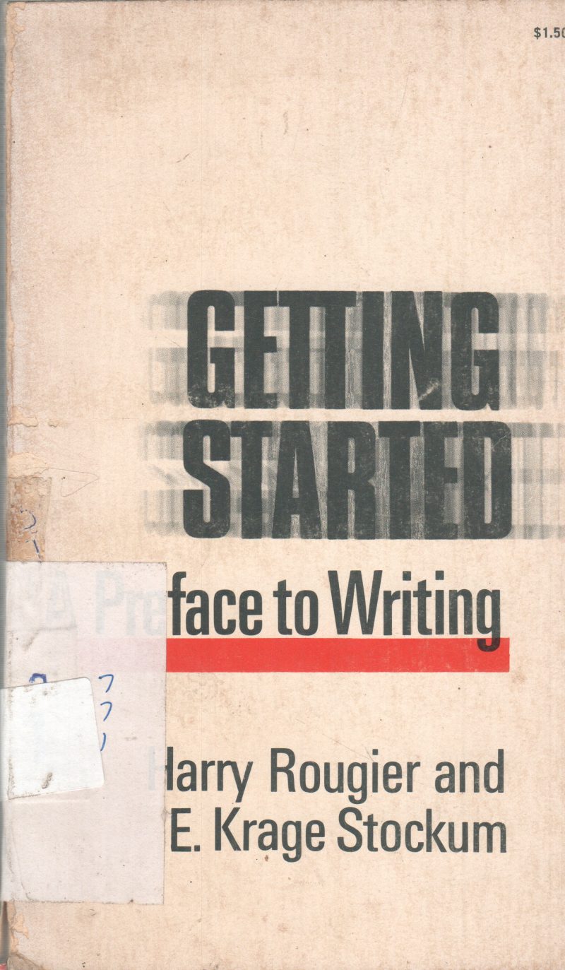GETTING STARTED FACE TO WRITING BY HARRY ROUGIER