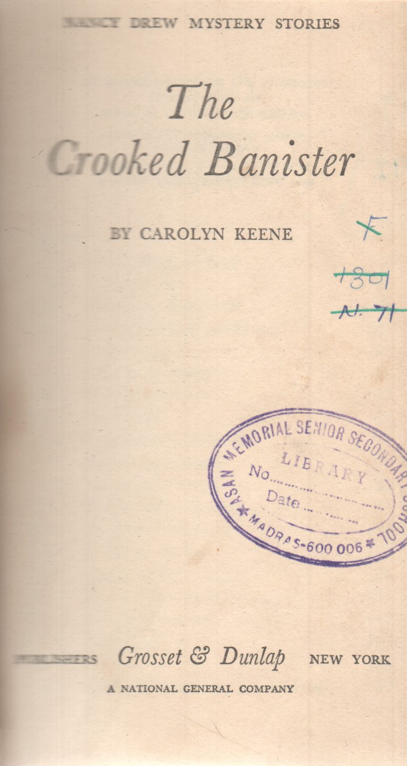 THE CROOKED BANISTER BY CAROLYN KEENE