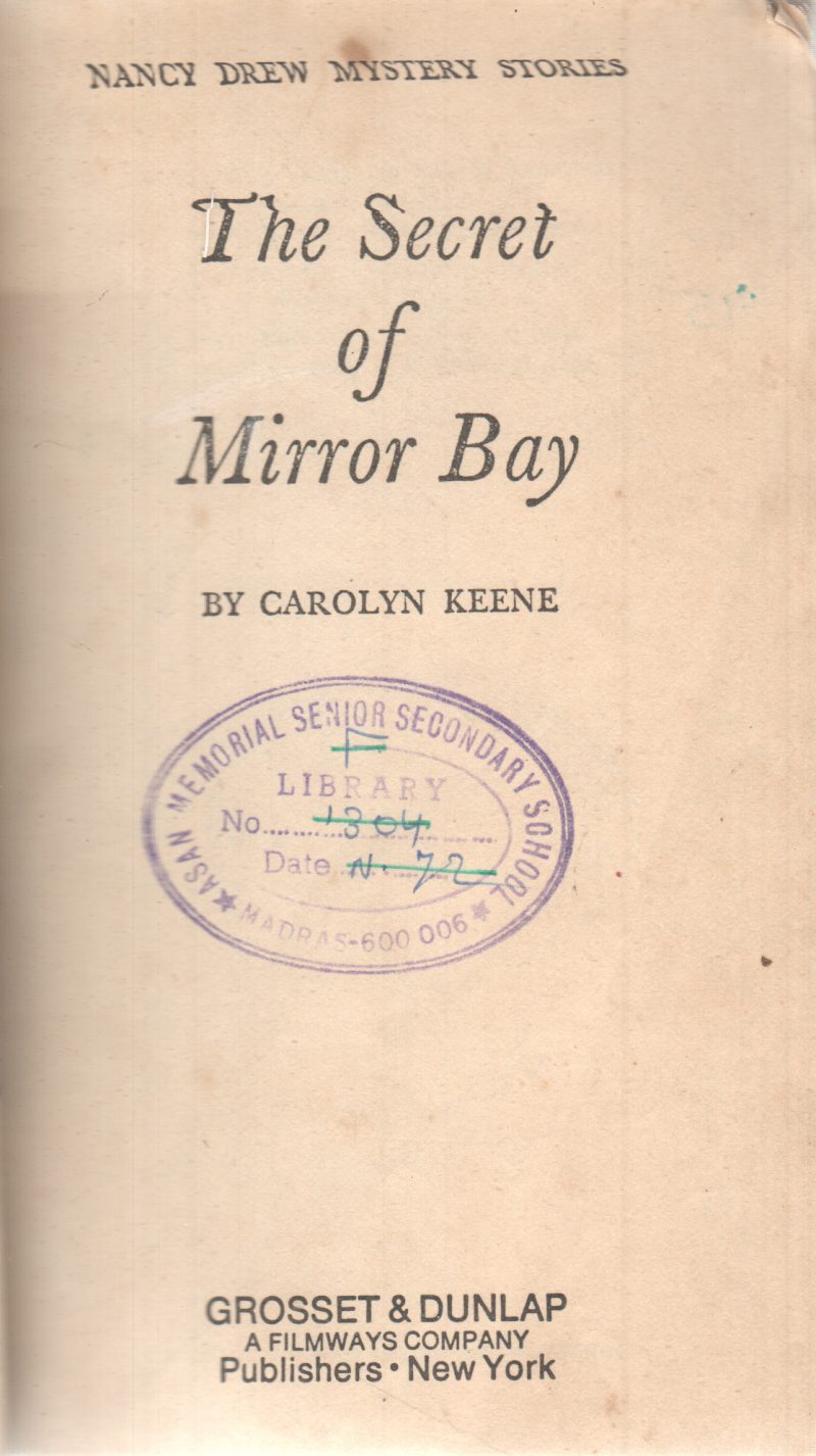 THE SECRET OF MIRROR BAY BY CAROLYN KEENE