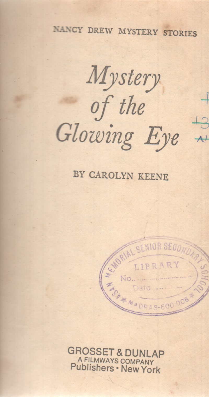 MYSTERY OF THE GLOWING EYE BY CAROLYN KEENE