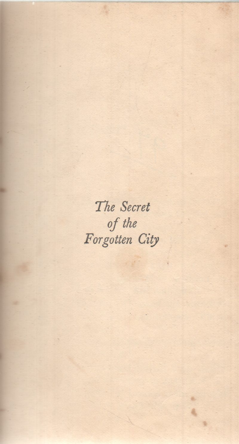 THE SECRET OF THE FORGOTTEN CITY BY CAROLYN KEENE