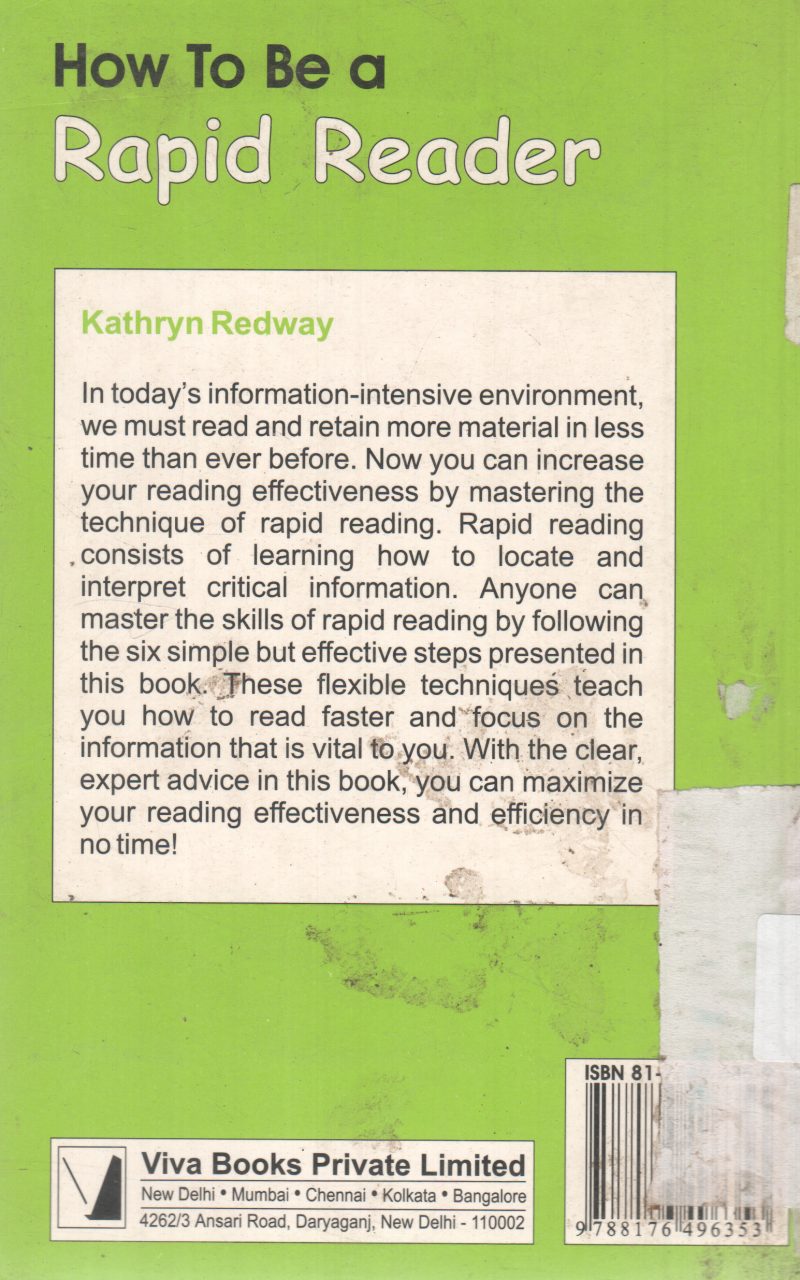 HOW TO BE A RAPID READER BY KARTHRYN REDWAY - Image 2