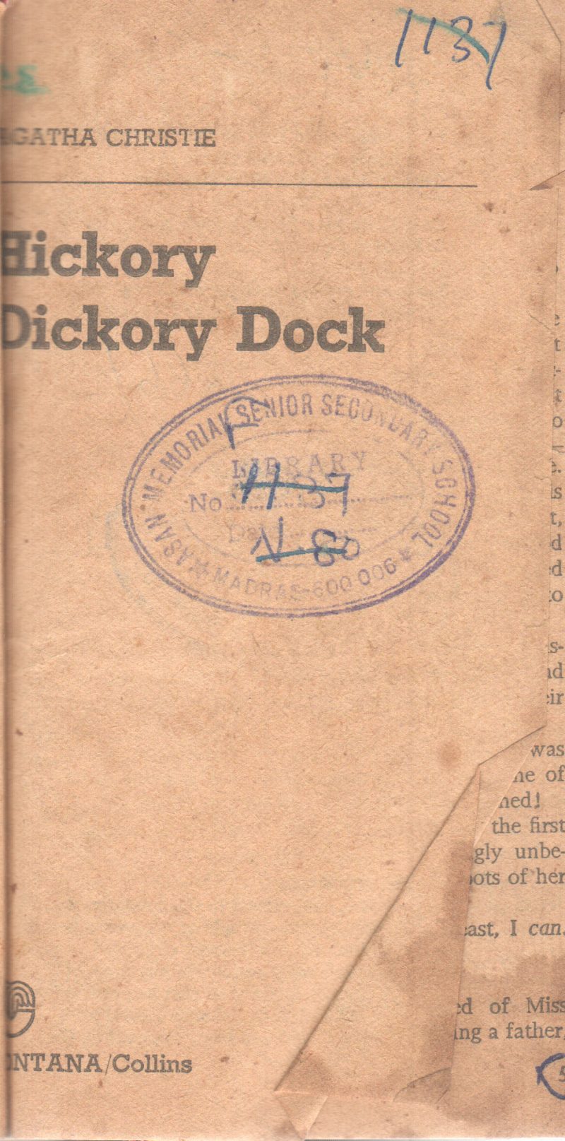 HICKORY DICKORY DOCK BY AGATHA CHRISTIE