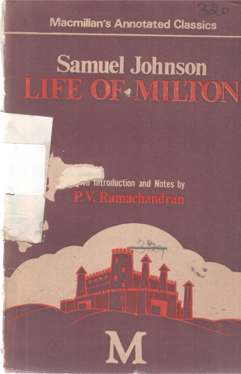 SAMUEL JOHNSON LIFE OF MILTON BY P.V. RAMACHANDRAN