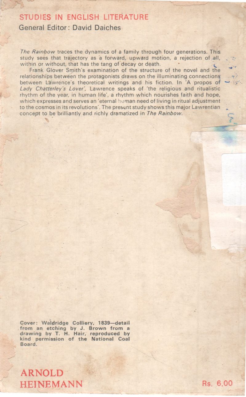 D.H. LAWRENCE THE RAINBOW BY FRANK GLOVER SMITH - Image 2
