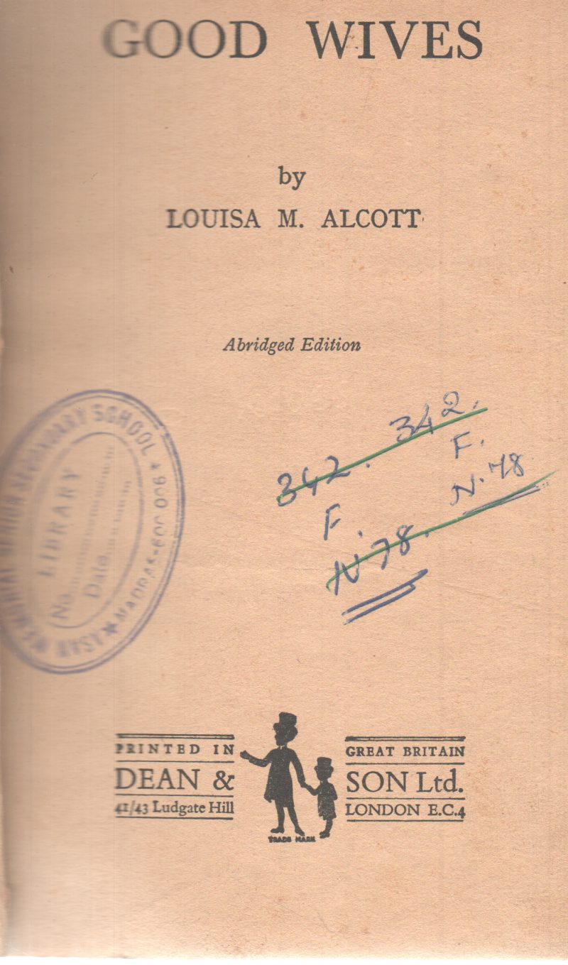 GOOD WIVES BY LOUISA M. ALCOTT