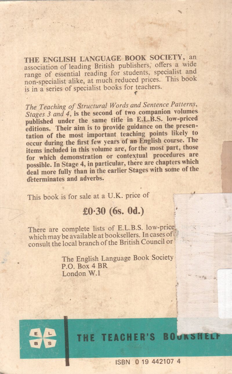 THE TEACHING OF STRUCTURAL WORDS AND SENTENCE PATTERNS BY A.S. HORNBY - Image 2