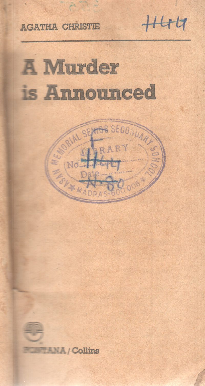 A MURDER IS ANNOUNCED BY AGATHA CHRISTIE