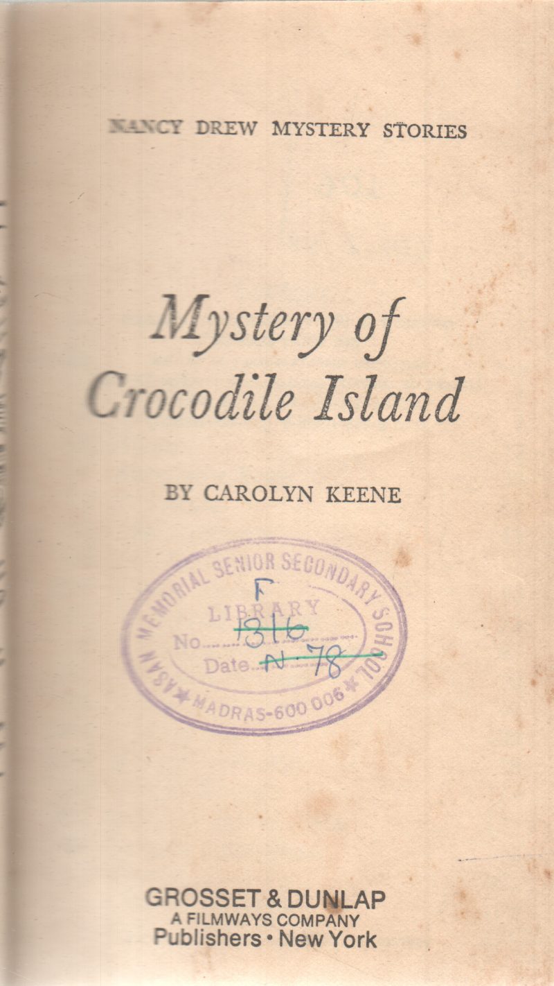 MYSTERY OF CROCODILE ISLAND BY CAROLYN KEENE
