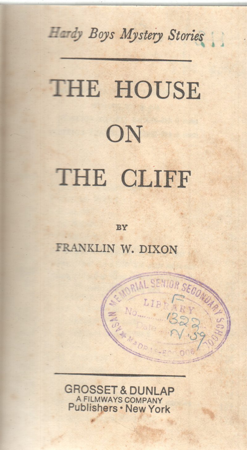 THE HOUSE ON THE CLIFF BY FRANKLIN W. DIXON