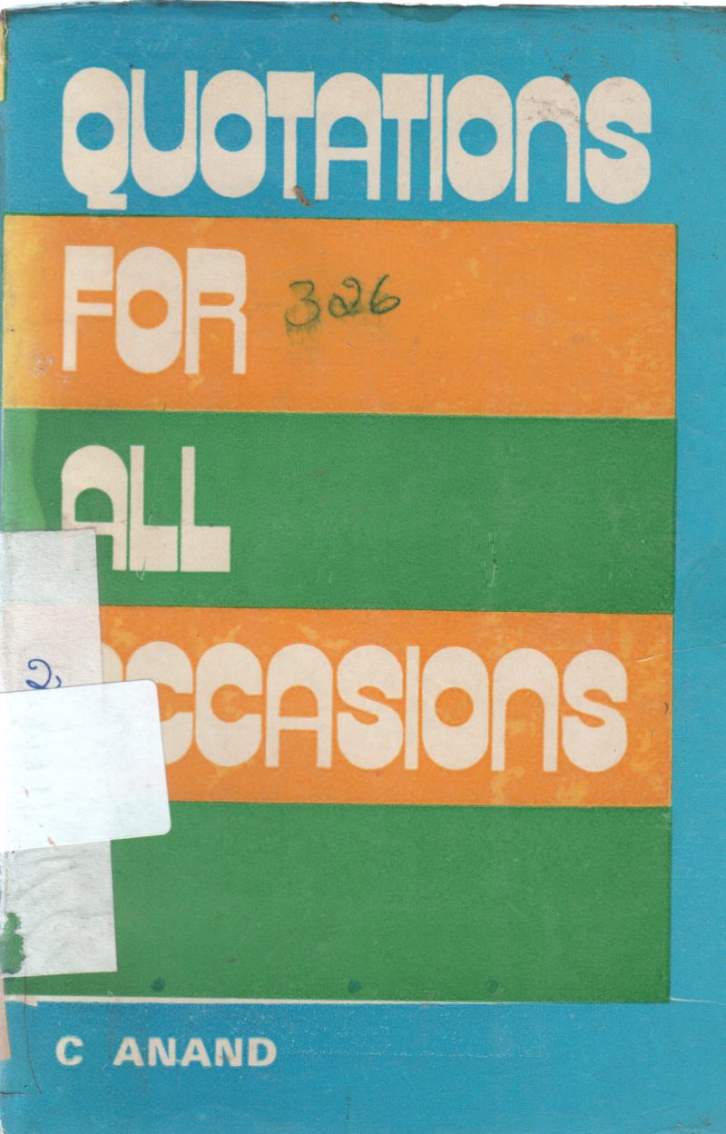 QUATATION FOR ALL OCCASION BY C ANAND