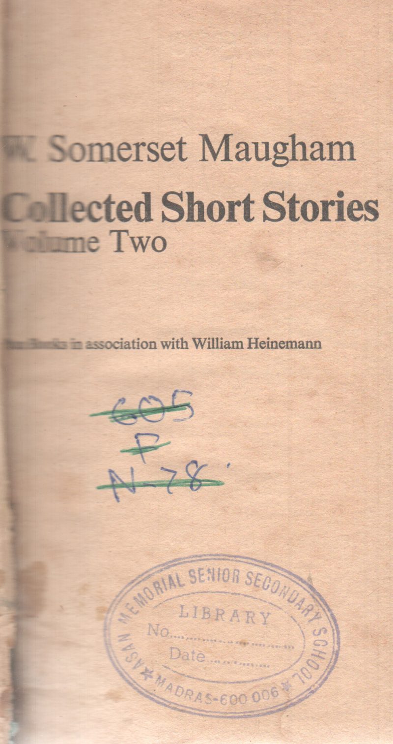 COLLECTED SHORT STORIES BY W. SOMERSET MAUGHAM