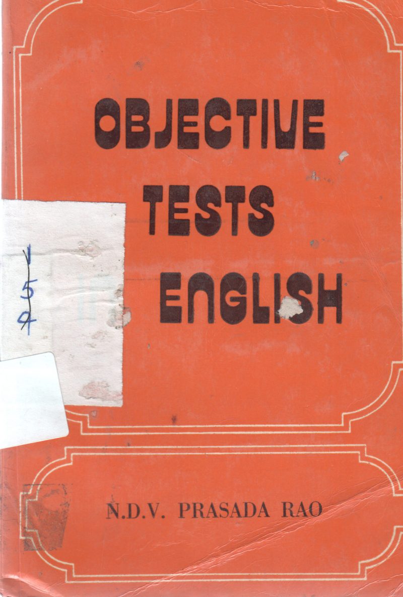 OBJECTIVE TEST ENGLISH BY N.D.V PRASAD RAO