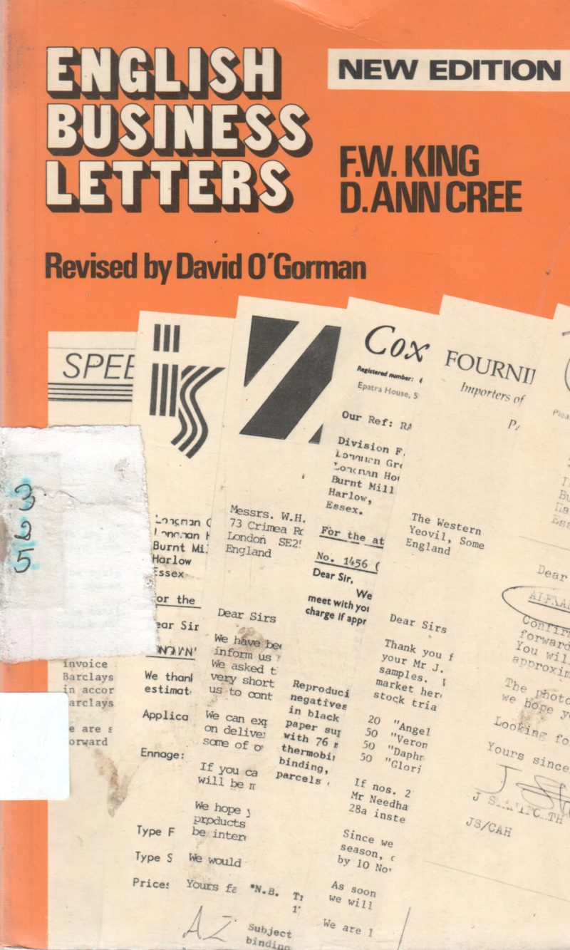 ENGLISH BUISNESS LETTERS BY F.W KING