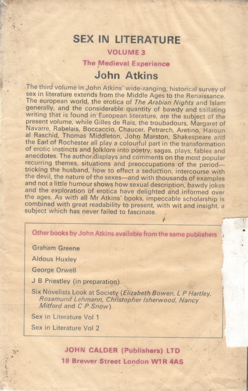 SEX IN LITERATUURE BY JOHN ATKINS - Image 2