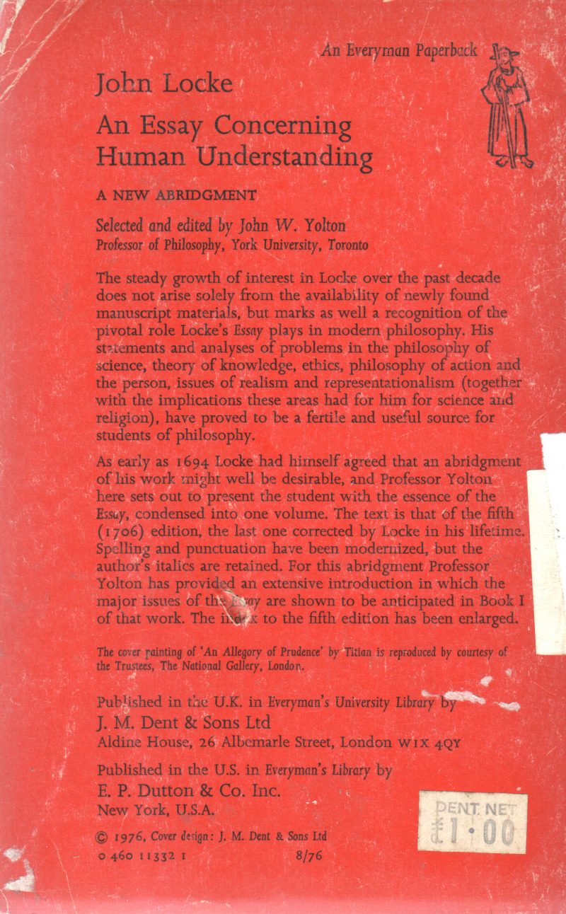 AN ESSAY CONNCERING HUMAN UNDERSTANDING BY JOHN LOCKE - Image 2