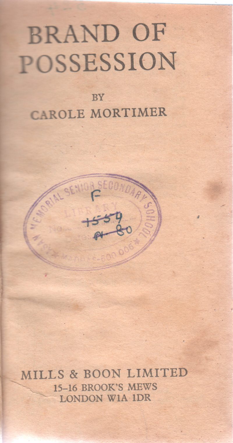 BRAND OF POSSESION BY CAROLE MORTIMER