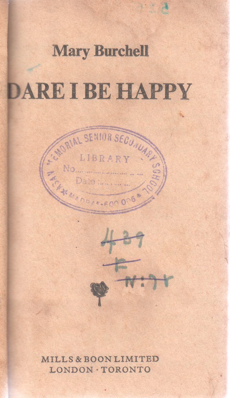DARE I BE HAPPY BY MARY BURCHELL